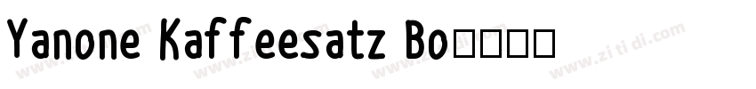 Yanone Kaffeesatz Bo字体转换